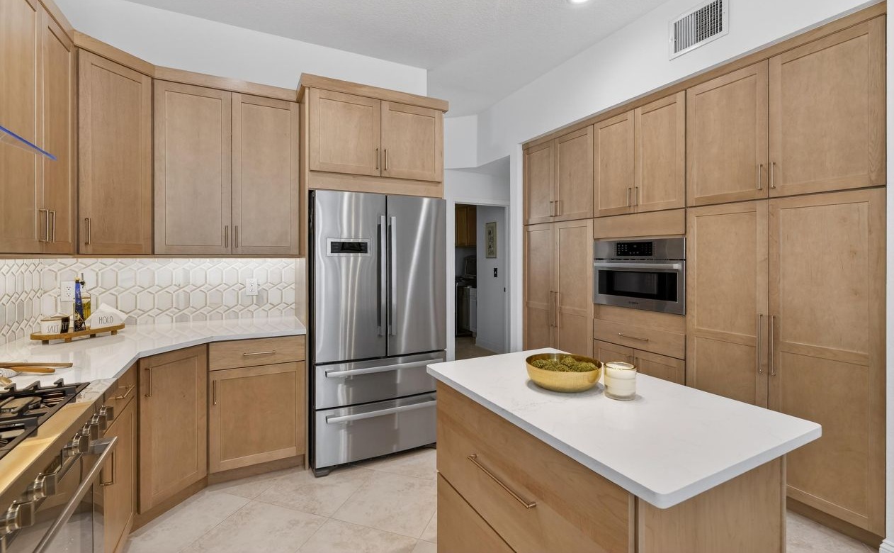 custom cabinet installation in bathroom