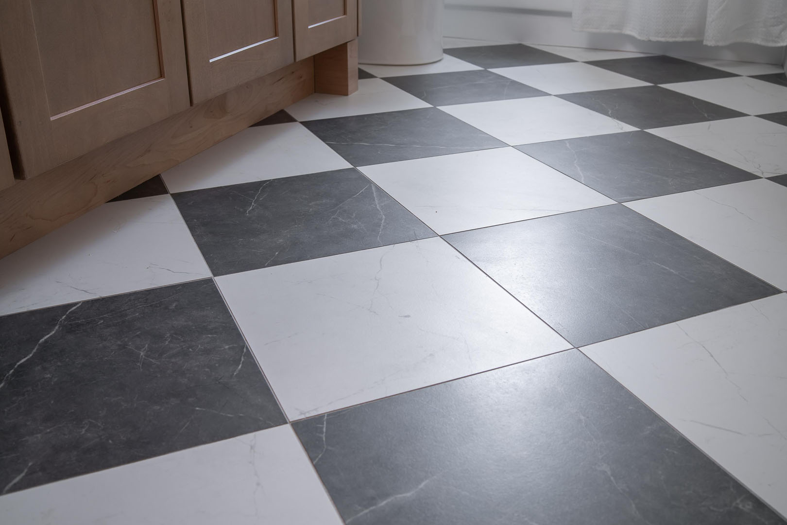 Checkered floor