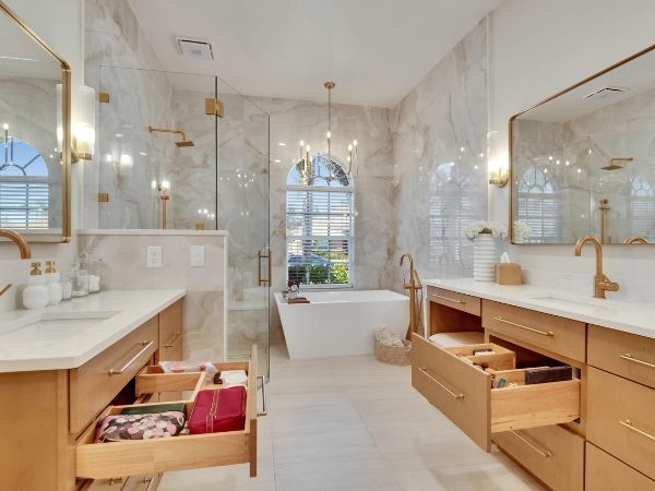 spacious luxury bathroom remodel in tampa fl