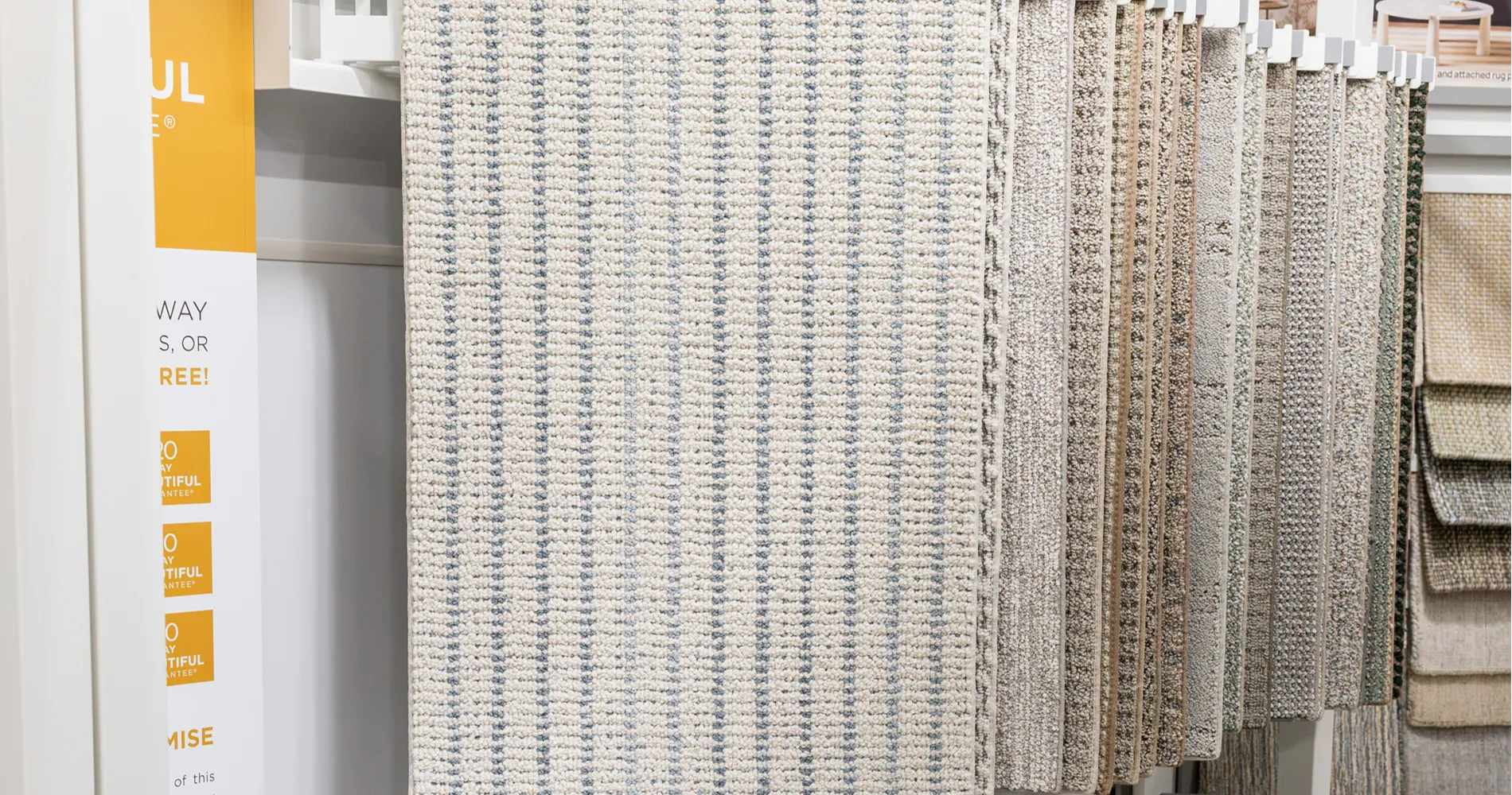 Berber carpet sample closeup